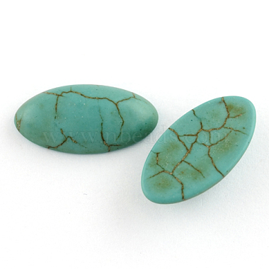 14mm DarkTurquoise Horse Eye Synthetic Turquoise Cabochons