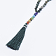 Nylon Tassel Pendant Necklace(NJEW-E471-01D)-2