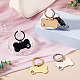4Pcs 4 Styles Stainless Steel Keychains(KEYC-TA0004-81A)-6