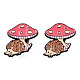 Hedgehog with Mushroom Enamel Pin(JEWB-N007-253)-2