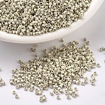MIYUKI Delica Beads, Cylinder, Japanese Seed Beads, 11/0, (DB0335) Matte Galvanized Silver, 1.3x1.6mm, Hole: 0.8mm, about 10000pcs/bag, 50g/bag(SEED-X0054-DB0335)