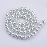 10mm White Round Glass Pearl Beads(HY-10D-B01)