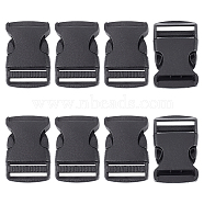 Plastic Side Release Buckles, Black, 61x38x12mm(FIND-WH0036-65)