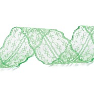 Polyester Lace Trim, Lace Ribbon For Sewing Decoration, Green, 45mm, about 1- 3/4 inch(45mm) wide, about 10.93 yards (10m)/roll(OCOR-A004-01M)