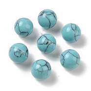 Synthetic Turquoise No Hole Sphere Beads, Round, 10mm(G-K353-04A-12)