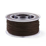 Macrame Cotton Cord, Braided Rope, with Plastic Reel, for Wall Hanging, Crafts, Gift Wrapping, Coconut Brown, 1.2mm, about 26.25 Yards(24m)/Roll(OCOR-H110-01B-02)