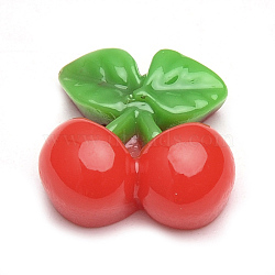 Resin Decoden Cabochons, Cherry, Red, 16x17x7mm(CRES-T005-90)