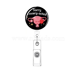 Badge Reel for Nurse Doctor, Retractable Alligator Clip, Work Name Tag ID Card Badge Scroll Holders, Black, 86x30mm(FIND-SX0001-213)