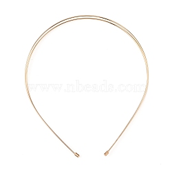 Alloy Double Hair Band Findings, Light Gold, 138x119x3mm(AJEW-WH0304-25A-LG)