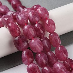 Natural Malaysia Jade Beads Strands, Faceted, Oval, Dyed and Heated, Old Rose, 10.5~13x8.5~10x7~10mm, Hole: 1.2mm, about 31~32pcs/strand, 14.57''~15.16''(37~38.5cm)(G-I283-H04-02)