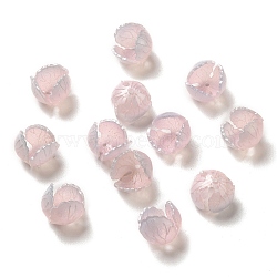 Flower Bead Cap, for DIY Jewelry Making, Pink, 13~15x11~13mm, Hole: 1~1.4mm(SACR-C002-03A)