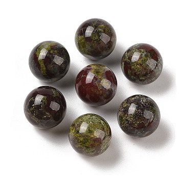 Natural Dragon Blood No Hole Sphere Beads, Round, 16mm