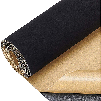 Self-adhesive PU Leather, Frosted, Sofa Patches, Car Seat, Bed Leather Repair Subsidies, Black, 136x30.2x0.1cm