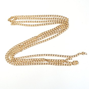 Aluminium Curb Chain, Unwelded, Textured, Light Gold, Links: 12x7x3mm, 3m/bag