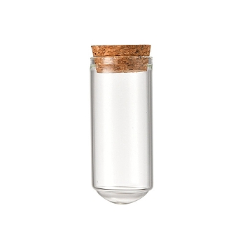 Glass Wishing Bottle Display Decorations, with Cork, Clear, 3x7cm, Capacity: 30ml(1.01fl. oz)