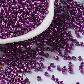 Baking Paint Glass Seed Beads, Cylinder, Purple, 2.5x2mm, Hole: 1.4mm, about 5039pcs/50g