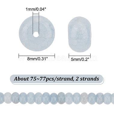 Nbeads 2 hebras de cuentas de aguamarina natural(G-NB0004-94B)-2