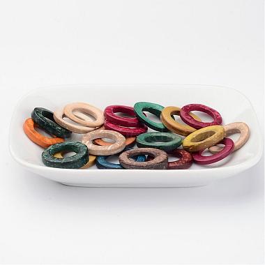Dyed Wood Jewelry Findings Coconut Linking Rings(X-COCO-O006C-M)-4