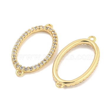 Brass Micro Pave Clear Cubic Zirconia Connector Charms(KK-S386-11G)-2