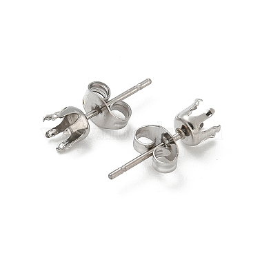 316 Surgical Stainless Steel Stud Earring Findings(STAS-Z118-03P-04)-2