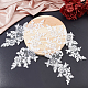 4 Pairs Leaves Polyster Embroidery Ornaments Accessories(DIY-GF0005-69A)-4