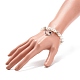 ABS Plastic Imitation Pearl  & Rhinestone Beaded Stretch Bracelet with Alloy Charm for Women(BJEW-JB08526)-3