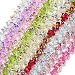 Electroplate Baking Paint Glass Beads Strands, Star, AB Color Plated, Half Plated, Mixed Color, 17x17.5x12mm, Hole: 1.2mm, about 40pcs/strand, 24.41''(62cm)(EGLA-K061-12A)