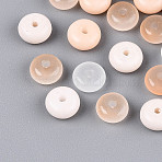 Imitation Jade Glass Beads, Rondelle Beads, PeachPuff, 6~6.5x3.5mm, Hole: 1.2~1.4mm, about 5000pcs/1000g(DGLA-C005-B01-3x6mm-05)