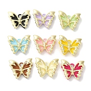 Rack Plating Alloy Pendants, Spray Painted Butterfly Charm, Cadmium Free & Nickel Free & Lead Free, Golden, 20x23x6mm, Hole: 2.5x4mm(FIND-I039-27G)