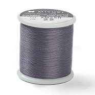 MIYUKI Beading Nylon Thread B, 330 DTEX/0.203mm/0.008", for Seed Beads, #22, Slate Gray, 0.16mm, 55 yards(50 meters)/roll(NWIR-B001-22)