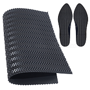 Anti Skid Rubber Shoes Bottom, Wear Resistant Raised Grain Repair Sole Pad for Boots, Leather Shoes, Rectangle, Black, 316x257x3.5mm(DIY-WH0430-353)