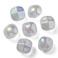 UV Plating Luminous Transparent Acrylic Beads, Glow in The Dark, Half Round, Light Blue, 19x19x15mm, Hole: 3.5mm(OACR-P010-01A)