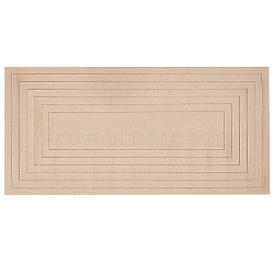 Poplar Wood Sheets & Rings, for Clay Plate Guide, Rectangle, PapayaWhip, 23~35x5~17x0.45cm, 7pcs/set(DIY-WH0530-13)