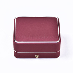 Imitation Leather Pendant Box, Jewelry Storage Case, for Wedding, Engagement, Anniversary Party, Rectangle, Brown, 6.9x8.1x4.1cm(LBOX-S001-007D)