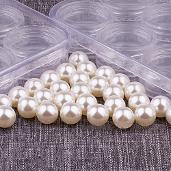 Olycraft Plastic Imitation Pearl Beads, Undrilled/No Hole Beads, Round, White, 30mm, about 72pcs/1000g(OACR-WH0031-30mm-10)