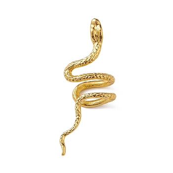 Alloy Snake Cuff Earrings, Climber Wrap Around Non Piercing Earrings for Women, Golden, 42x19x11.5mm