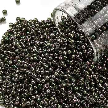 TOHO Round Seed Beads, Japanese Seed Beads, (323) Gold Luster Olivine, 11/0, 2.2mm, Hole: 0.8mm, about 50000pcs/pound