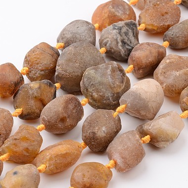 20mm Peru Nuggets Natural Agate Beads