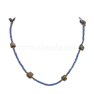 Ожерелья из натуральных ракушек и стеклянных бусин(NJEW-JN04375)-5