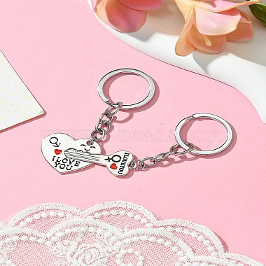 Valentine's Day Key & Heart Alloy Split Keychain(KEYC-YW00054)-2