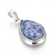 Pendentifs en jaspe tache bleue naturelle(G-L512-C13)-2