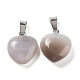 Natural Grey Agate Charms(HEAR-PW0001-057-18)-2