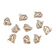 Brass Micro Clear Cubic Zirconia Charms(ZIRC-F120-084G)-4