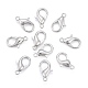 Platinum Plated Alloy Bracelet Lobster Claw Clasps(X-E106-NF)-2