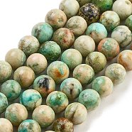 Natural Peruvian Turquoise(Jasper) Beads Strands, Round, 6mm, Hole: 1mm, about 62pcs/strand, 15.16''(38.5cm)(G-Z062-A01-01)