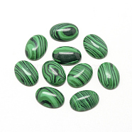 Synthetic Malachite Cabochons, Dyed, Oval, 14x10x6mm(G-R415-14x10-38)