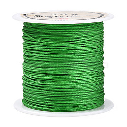 Nylon Chinese Knot Cord, Nylon Jewelry Cord for Jewelry Making, Lime Green, 0.6mm, 40m/Roll(NWIR-C003-01B-16)