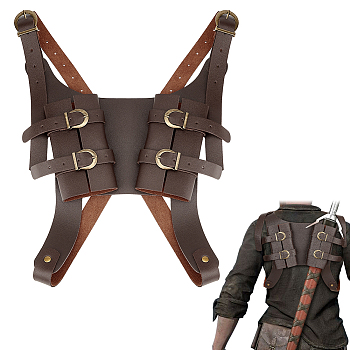 PU Leather with Alloy Fencing Sheath, Sword Storage Bag, Sword Carry Case, Coconut Brown, 1500mm