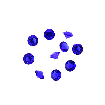 Glass Rhinestone Cabochons, DIY Accessories for Jewelry Pendant Making, Birthstone Color Style Rhinestone, Diamond Shape, Sapphire, 3mm, 20pcs/bag