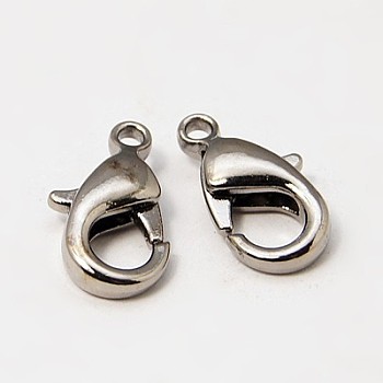 Gunmetal Brass Lobster Claw Clasps, Parrot Trigger Clasps, Nickel Free, 12x7x3mm, Hole: 1mm